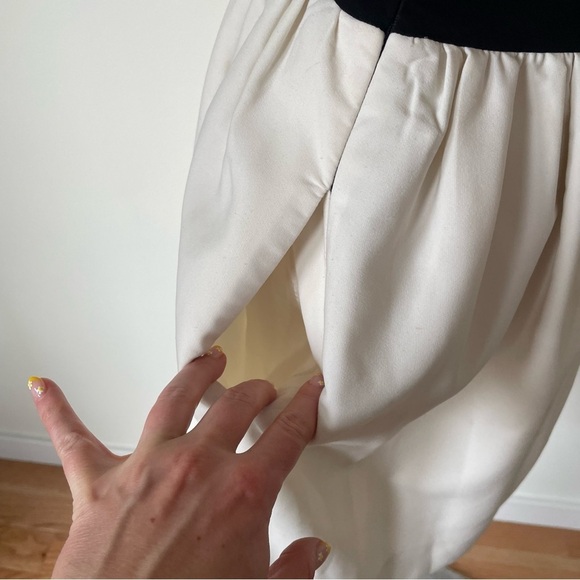 Jill Jill Stuart Colorblock Crepe Fit & Flare Open Back Square Neck Dress EUC 4 - Picture 10 of 12